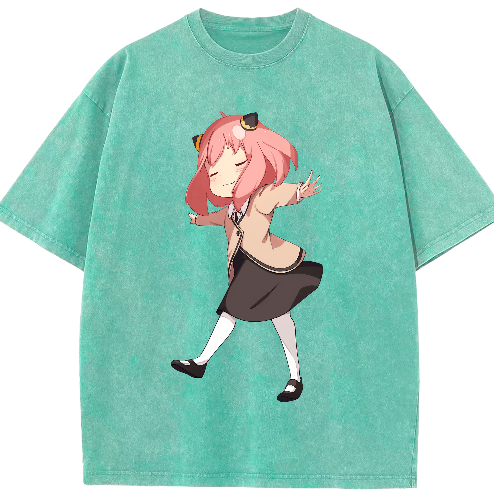 （画像用） SPY×FAMILY间谍家家酒 綿100% ヴィンテージ風 半袖Tシャツ（フロントプリント）